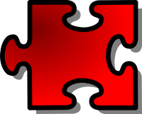 Red Jigsaw piece 16