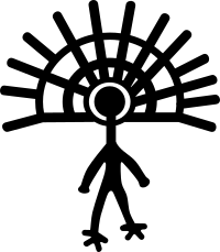 Petroglyph Rayed figure
