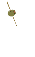 Olive on a toothpick