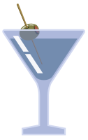 Martini with olive