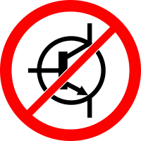 No transistor sign