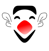 laughing clown face