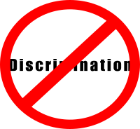 No discrimination sign
