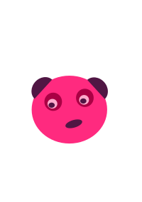 Pink Panda Face