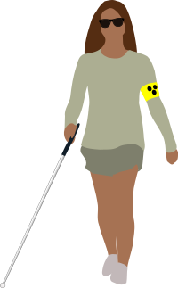 Blind woman