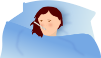 Feverish woman