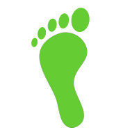 green foot print