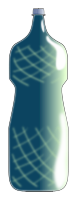 blue water bottle