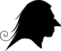 Old Witch Silhouette Profile