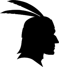 Native American Profile Silhouette DIngbat