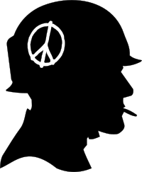 Vietnam Soldier Profile Silhouette DIngbat
