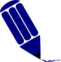 Pencil stylized Blue