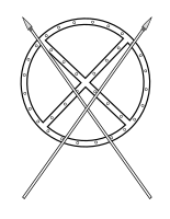 Round Shield and Crossed Spears