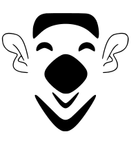 laughing bearded face
