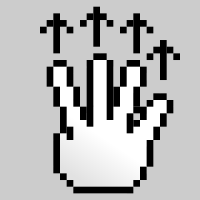 MultiTouch-Interface Pixel-theme 4-fingers-Drag-Up