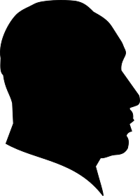 Dr. Martin Luther King Profile Silhouette