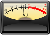VU meter. Medidor VU