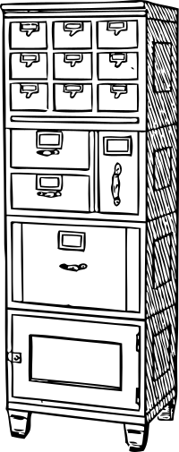 half stack of horizontal sections