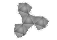Net from tetrahedron to geodesic dome frequncy 2