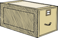 one drawer wooden case