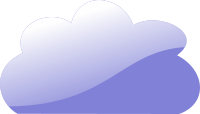 Glassy blue cloud