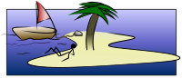 Desert Island Stick-Figure