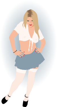 Schoolgirl Doll No1 (separable clothing)
