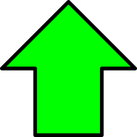 Green up arrow