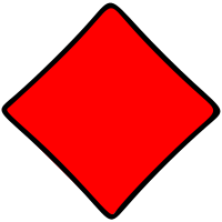 Outlined Diamond Playing Card Symbol