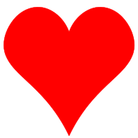 Plain Red Heart Shape