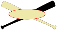 Crossed Baseball Bats