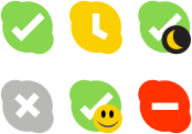 Skype status icons