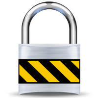 Secure Padlock Silver Light