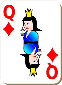 White Deck: Queen of Diamonds