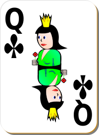 White Deck: Queen of Clubs