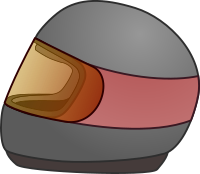 Simple Bike Racing Helmet Icon