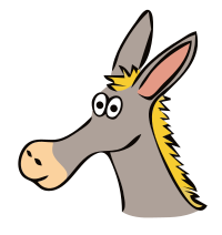 drawn donkey