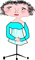 mujer colgador