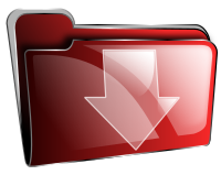 Folder icon red download