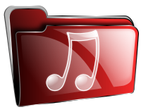 Folder icon red music