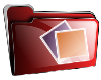 Folder icon red photos