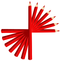 red pencils