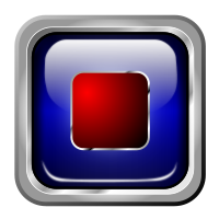 Icon Blue Multimedia Stop