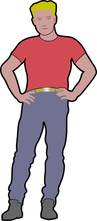 Assertive guy by Rones. Outline