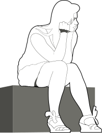 Waiting girl O by Rones