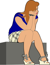 Waiting girl P by Rones