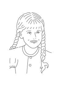 Mädchen mit Zöpfen