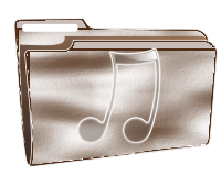 Folder icon plastic music