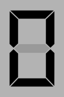 Seven segment display gray 0