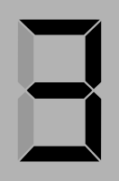 Seven segment display gray 3